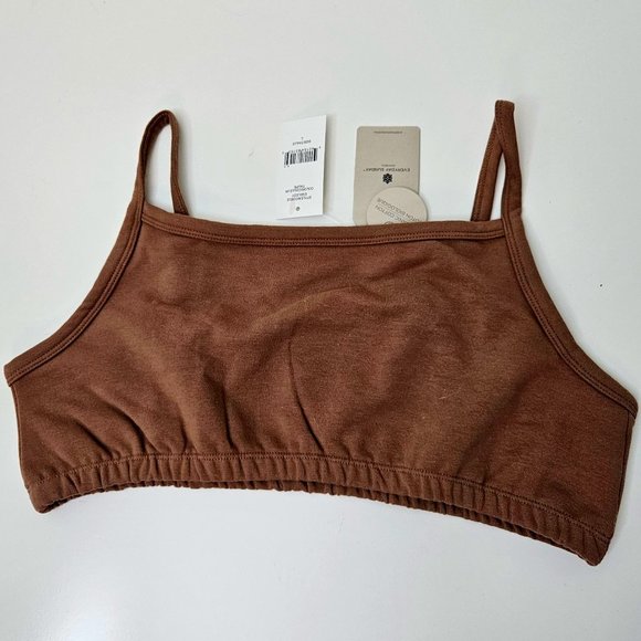 176. Everyday Sunday Square Neck Camisole Bralette. Taupe. Size L. NWT - Picture 1 of 5